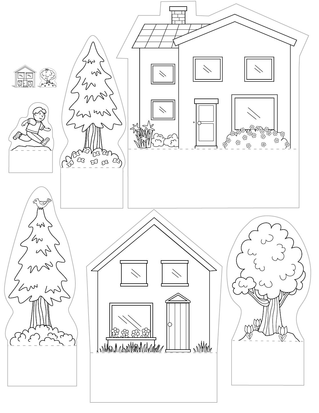 Domy i mieszkania kolorowanki